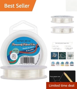 28 Stärke Silber Kupferdraht - 328 Fuß anlaufgeschützt für Schmuckherstellung - Bild 1 von 9