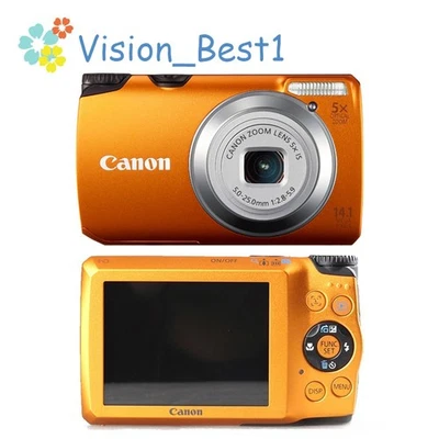 Cámara digital Canon PowerShot A3200 IS naranja 14,1 MP compensación de exposición Foto 1 de 4