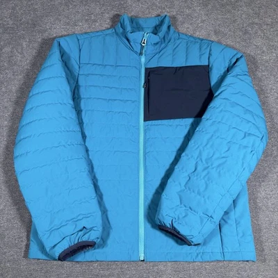Lands End Jacket Mens Medium Down Puffer Full Zip Jacket Blue Full Zip Winter - Image 1 of 4