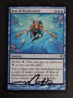 MTG - Magic: The Gathering - Rite Of Replication- ZEN (MP) (SIGNED) - Image 1 of 4