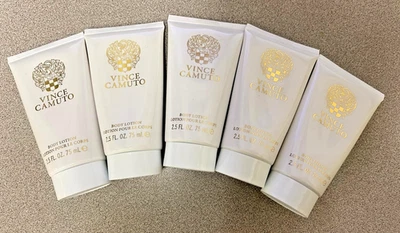 LOTE 5 PEÇAS LOÇÃO CORPORAL VINCE CAMUTO NÃO LACRADA 2,5 fl oz CADA (TOTAL 12,5 fl oz) - Imagem 1 de 3