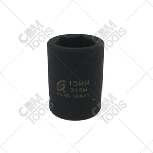 Sunex 315M 3/8" Drive 15mm Standard Impact Socket - Picture 1 of 1