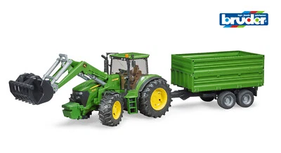 Bruder 03055 John Deere 7930 Tractor with Front Loader & Tipping Trailer 1:16 - Image 1 of 4