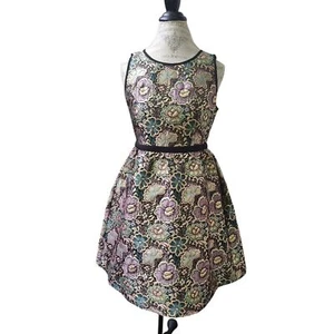 Ladakh Anthropologie Opulence Starshine Floral Dress 8 Medium - Picture 1 of 8