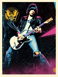 Obey Giant Johnny Ramone Smokin' Strings Print - Limited Edition 1/600 UNOPENED - Picture 1 of 2