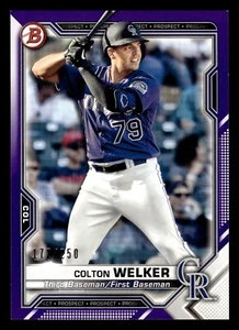 2021 Bowman Prospects Purple #BP-15 Colton Welker NM 172/250 - Picture 1 of 2