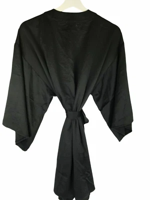 NEW NWT Nordstrom Shimera Lingerie Silky Short Spa Robe Bathrobe Sexy Black Med - Image 1 of 4