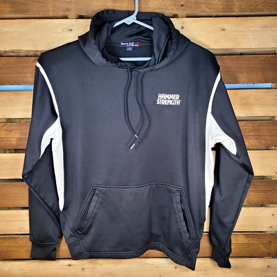 Hammer Strength Fitness Hoodie Synthetic Durable Stretch Comfort Hooded Pullover - Image 1 of 4
