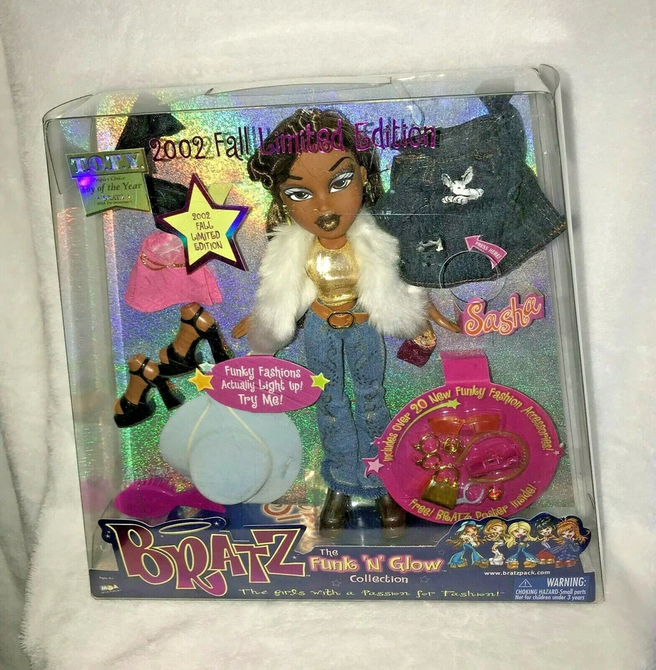 MGA Bratz Funk N Glow Sasha Fashion Doll 2003 Fall Limited Edition