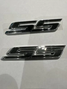 2016-2023 Chevrolet Camaro SS Front & Rear Emblems Nightfall Gray Genuine OEM GM - Picture 1 of 7