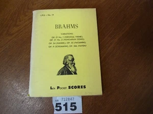 BRAHMS Variations (various) - Lea Pocket Scores No.19 - Picture 1 of 12