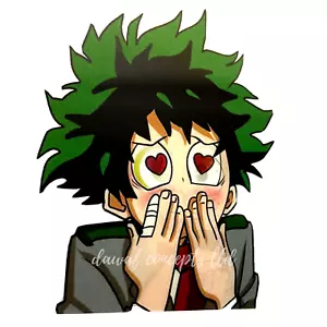 Adesivo My Hero Academia Izuku Midoriya anime peeker paraurti per auto/laptop nuovo - Foto 1 di 5