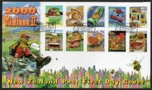 New Zealand - 2000 First Day Cover - Kiwiana II - Set of 10 Self Adhesive Stamps - Picture 1 of 1