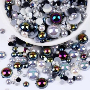 Mixed Flat Back Pearls (60g) Rhinestones Embellishments Craft Card Making - Picture 1 of 1