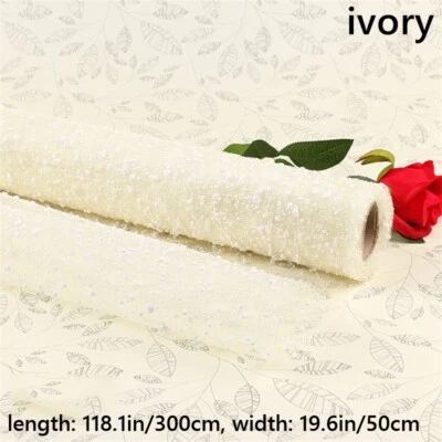 300x50cm Mesh Dot Fabric Sheer for Flower Gift Wrapping DIY Material Crafts - Image 1 of 4
