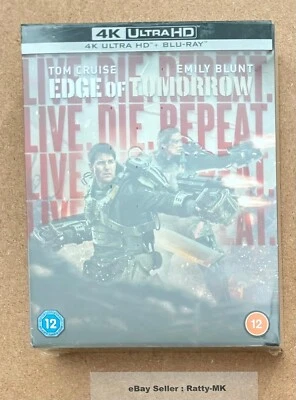 EDGE OF TOMORROW  (UK) 4K + BLU RAY ULTIMATE COLLECTOR'S EDITION STEELBOOK - NEW - Image 1 of 4