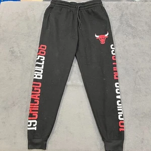 NBA Chicago Bulls Black Drawstring 1966 Athletic Sweatpants Men's Size L - Picture 1 of 8