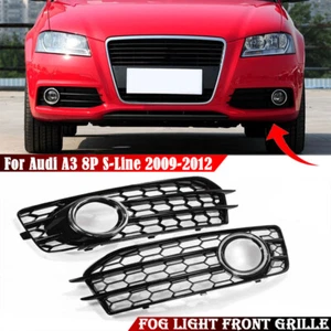 AJ HONEYCOMB FOG LIGHT GRILLE GRILL COVER MESH FOR AUDI A3 8P S LINE 2009-2012 - Foto 1 di 7