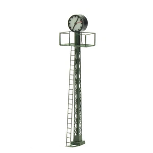 1pc Model Railway Light HO TT Gauge 1:87 Lit Platform Clock on Lattice Mast Lamp - Picture 1 of 6