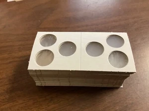 50 soportes abatibles de tres agujeros 2 x 2 para monedas de diez centavos y centavos - Imagen 1 de 5