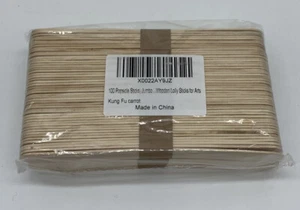 100 Pcs 150 x 18 mm Natural Wooden Lolly Sticks For DIY Crafting Sticks - Picture 1 of 3