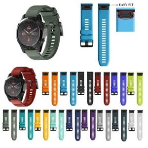 For Garmin Fenix 6 Sapphire/Pro Strap Silicone Fitness Quick Release Sports Band - Zdjęcie 1 z 15