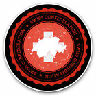 2 x Vinyl Stickers 7.5cm - Swiss Confederation Europe Switzerland Cool Gift #795