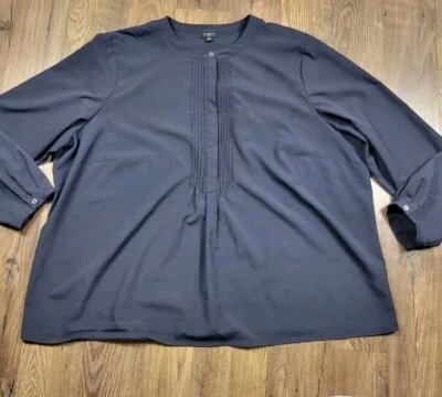 Talbots Shirt Womens 24W Blue Long Sleeve Lightweight Button Blouse Read* - Image 1 of 4