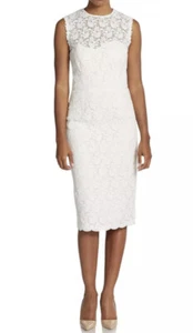 JILL STUART Women’s Lace Pencil Dress Ivory Size 2 $368 - Picture 1 of 11