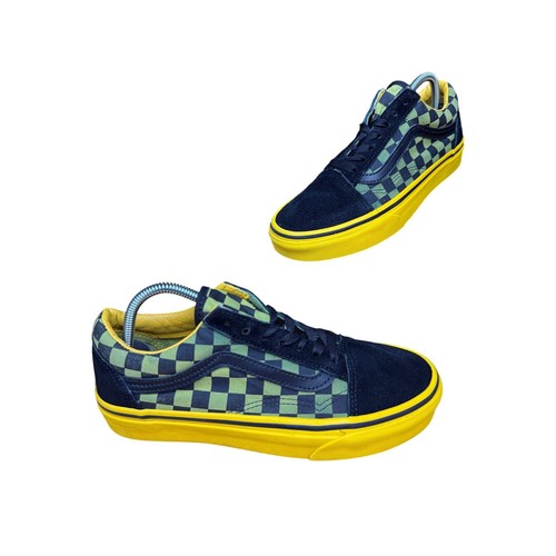 Scarpe sneakers Vans Oldol Skoollo modello scac nerolo gial u 6onna don
