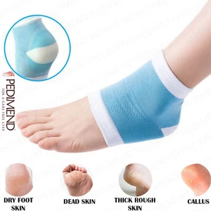 Pedimend Moisturizing Socks to Heal Pain of Dry Cracked Heel- Dead Skin Softener - Picture 1 of 12