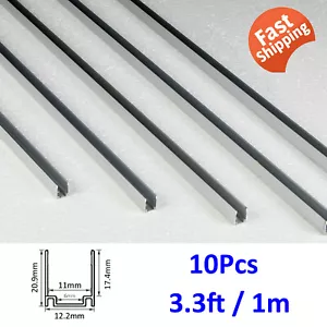 10Pcs 1M each Aluminum Channel Mounting Holder for 10x20mm LED Strip Bar Profile - Picture 1 of 11