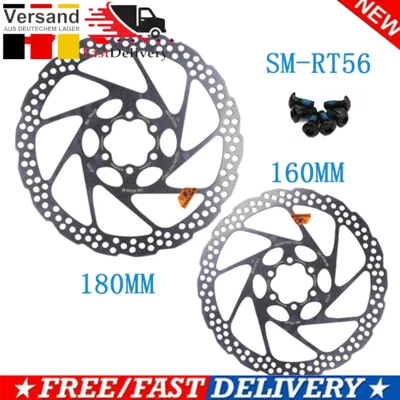 MARKENLOS Shimano 160/180mm RT56 Deore 6-Loch Bremsscheibe MTB Fahrrad Hydraulische Bremse