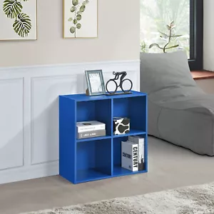 Kings Brand Furniture - Scaffale a Libro Organizzatore 4 Cubi, Portagiochi, Blu - Foto 1 di 5
