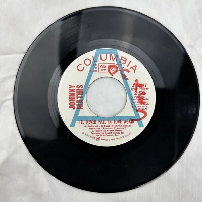 Johnny Mathis I'll Never Fall In Love / Whoever You Promo Record 45 RPM Vinyl - Image 1 of 2