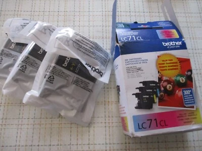Genuine Brother LC71CL Ink Cartridge - Magenta Cyan Yellow Exp 07/2023 - Image 1 of 4