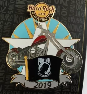 2019 HARD ROCK WASHINGTON DC ROLLING THUNDER POW*MIA CHOPPER LE PIN - Picture 1 of 1