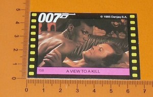 #158 JAMES BOND 007 A VIEW TO A KILL GRACE JONES MOORE MONTY GUM CARD 1985