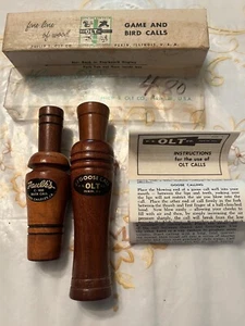 P.S. Olt Model No 77 Goose Call + Box & Faulk’s C-100 Duck Call Top Zustand - Bild 1 von 7