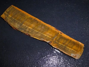 Losa de ojo de tigre abigarrada dorada azul 6 5/8 "x 1 1/2" --áspera para cabbing - Imagen 1 de 3