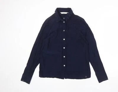 NÜMPH Mujer Azul Viscosa Básico Abotonado Talla 6 Cuello Foto 1 de 4