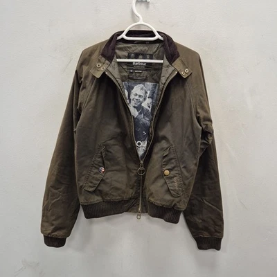 Barbour Steve McQueen Merchant Wax Impermeable Motociclista Marrón Chaqueta Bomber Mediana o Foto 1 de 4