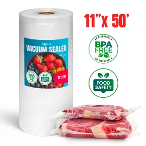 Bolsas selladoras al vacío de 11" x 50' para sellador de alimentos almacenamiento de sellos en relieve - Imagen 1 de 7
