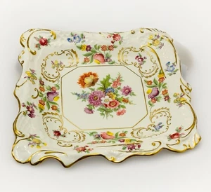 Hammersley Dresden Sprays Pattern Bone China Candy Nut Dish England Rare 7" VTG - Picture 1 of 17