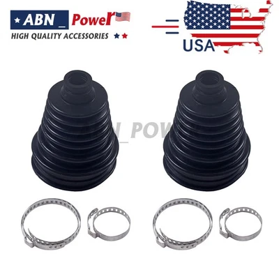 2 Pcs Universal Black Constant Velocity Dust Cover Drive Shaft CV Joint Boot Kit - Изображение 1 из 4