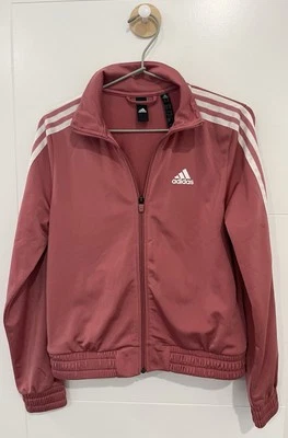 Chaqueta Adidas Mujer Rosa Con 3 Rayas Blancas Talla XS Foto 1 de 3