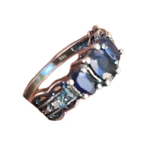 Echter Diamant und Saphir Ring 1,36ct Steine Größe 8 - Bild 1 von 14
