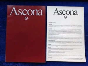 Opel Ascona Prospekt 1.1982 + Beilage - Picture 1 of 10