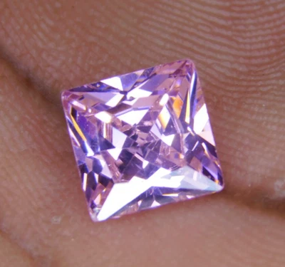 Light Pink Zircon 4.30 Ct.  Princess Shape Natural Gemstone From Cambodia - Image 1 of 4
