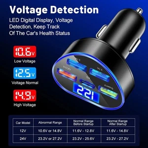 Chargeur de voiture ultra compact avec écran LED fonctions de sécurité charge - Photo 1 sur 17